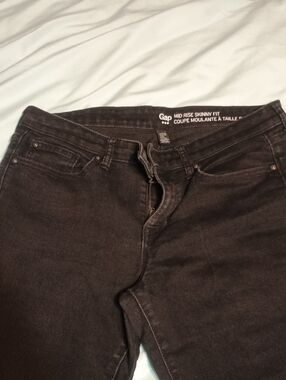 GAP Mid Rise Skinny Fit Jeans - Charcoal Black